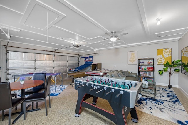 4545 Harbor Hills Dr, Largo, FL 33770 - rec room with a garage and baseboards