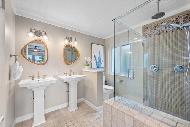 4545 Harbor Hills Dr, Largo, FL 33770 - full bathroom with a shower stall and tile patterned floors