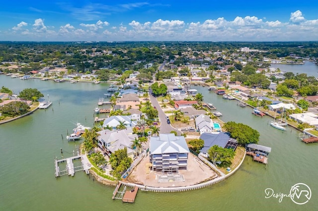 4545 Harbor Hills Dr, Largo, FL 33770 - aerial view of residential area featuring a large body of water