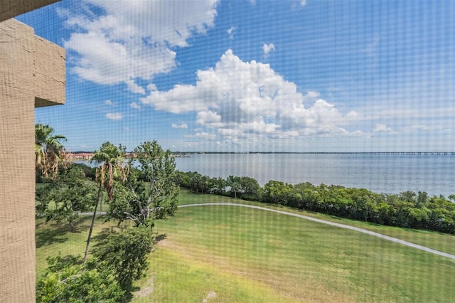 2617 Cove Cay Dr Unit 706, Clearwater, FL 33760 - view of grassy yard with a water view
