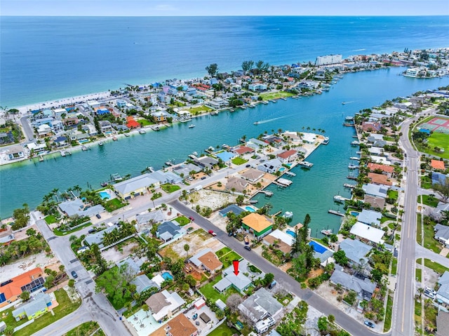 540 80th Ave, St Pete Beach, FL 33706 - aerial overview of property's location with a nearby body of water and nearby suburban area