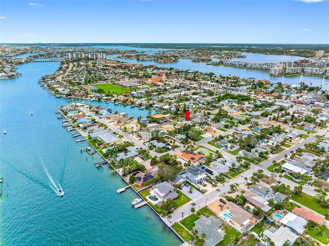 540 80th Ave, St Pete Beach, FL 33706 - aerial view of residential area featuring a large body of water