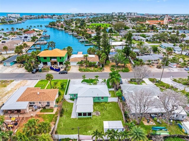 540 80th Ave, St Pete Beach, FL 33706 - aerial perspective of suburban area featuring a nearby body of water