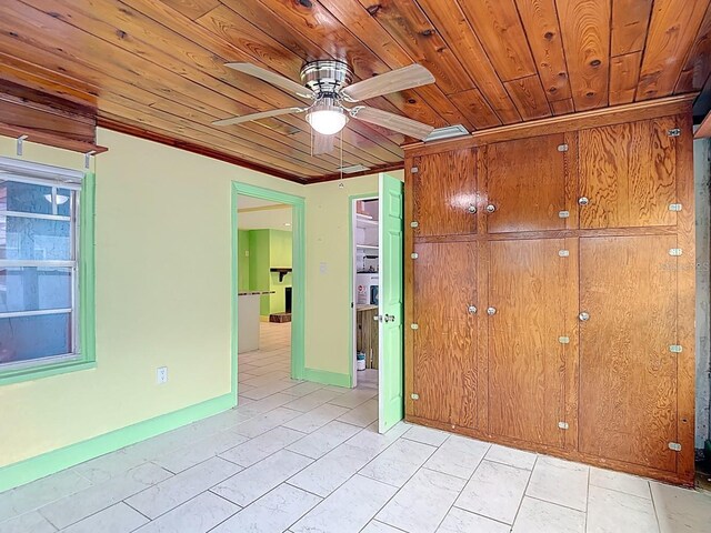 6428 Old Main St, New Port Richey, FL 34653 - unfurnished room featuring wooden ceiling and ceiling fan