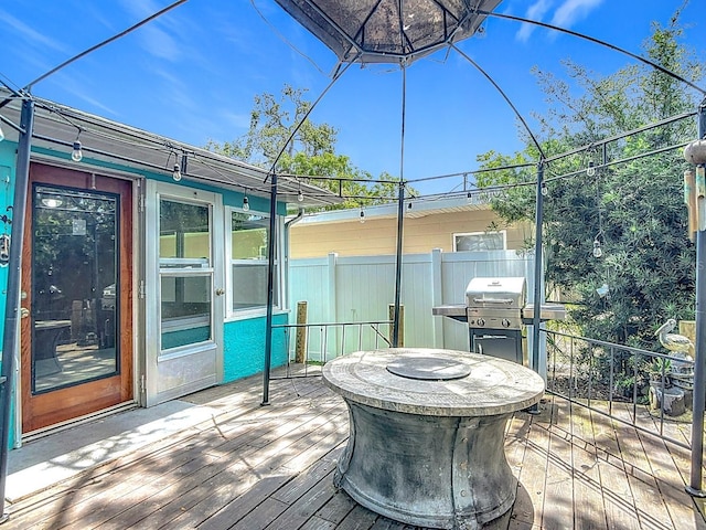 6428 Old Main St, New Port Richey, FL 34653 - view of wooden terrace
