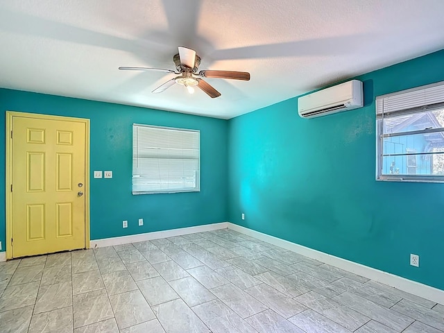 6428 Old Main St, New Port Richey, FL 34653 - unfurnished room featuring a wall mounted air conditioner and ceiling fan