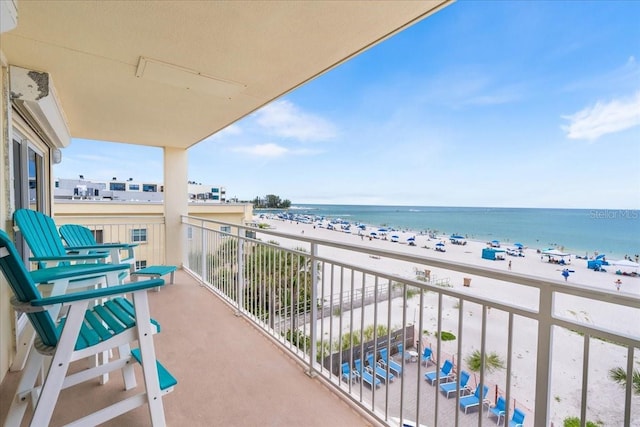 13000 Gulf Blvd Unit 309, Madeira Beach, FL 33708 - balcony with view of water and beach