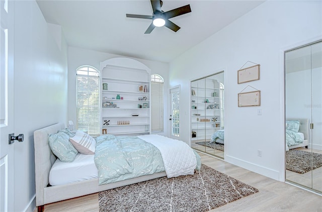 3012 Colonial Ridge Dr, Brandon, FL 33511 - bedroom with wood finished floors and a ceiling fan