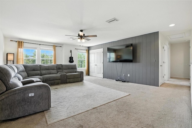 10603 Avian Forrest Dr, Riverview, FL 33578 - carpeted living room featuring ceiling fan