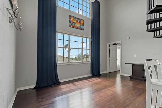 501 Knights Run Ave Unit 1317, Tampa, FL 33602 - entrance foyer with a high ceiling, plenty of natural light, and wood finished floors