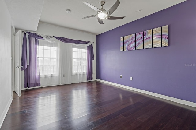 501 Knights Run Ave Unit 1317, Tampa, FL 33602 - spare room with a ceiling fan, a smoke detector, and wood finished floors