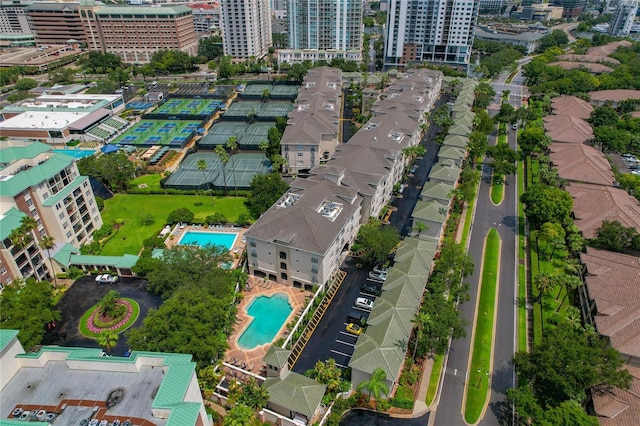 501 Knights Run Ave Unit 1317, Tampa, FL 33602 - bird's eye view of a pool