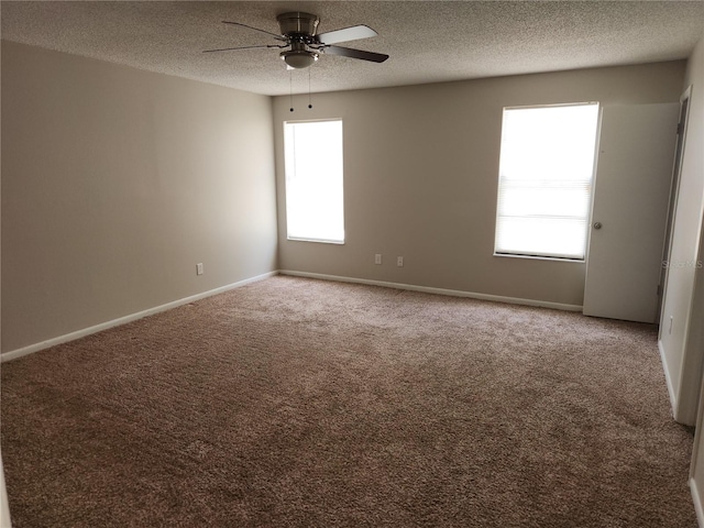 4009 Forecast Dr, Brandon, FL 33511 - carpeted spare room featuring a textured ceiling and ceiling fan