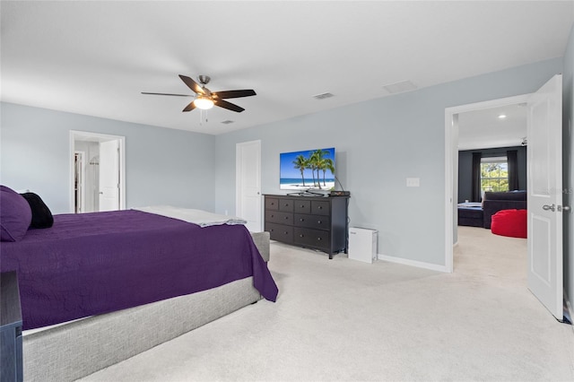 10618 Daybreak Gln, Parrish, FL 34219 - bedroom featuring light carpet and a ceiling fan