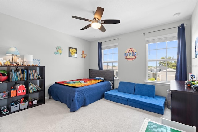 10618 Daybreak Gln, Parrish, FL 34219 - carpeted bedroom featuring ceiling fan