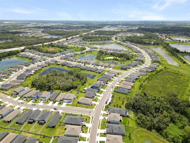 10618 Daybreak Gln, Parrish, FL 34219 - aerial overview of property's location with a large body of water and nearby suburban area