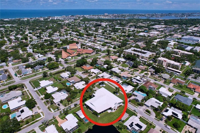 11141 Carla Dr, Largo, FL 33774 - aerial overview of property's location featuring a nearby body of water