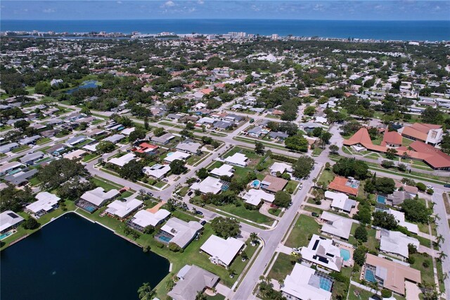 11141 Carla Dr, Largo, FL 33774 - aerial overview of property's location featuring a nearby body of water and nearby suburban area
