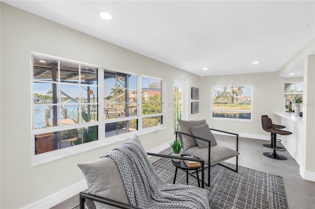 17601 Sterling Ter, Redington Shores, FL 33708 - sitting room featuring baseboards and recessed lighting