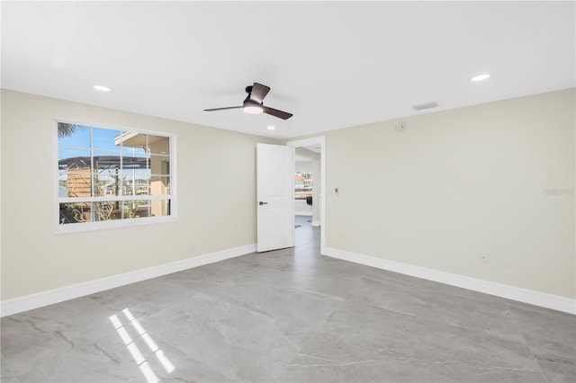 17601 Sterling Ter, Redington Shores, FL 33708 - empty room with recessed lighting and ceiling fan