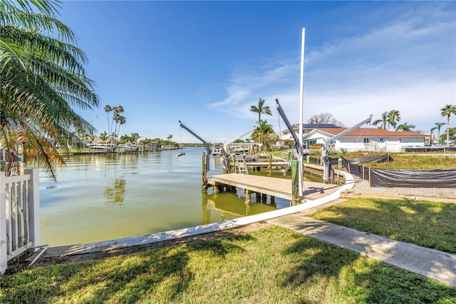 17601 Sterling Ter, Redington Shores, FL 33708 - dock featuring a water view and boat lift