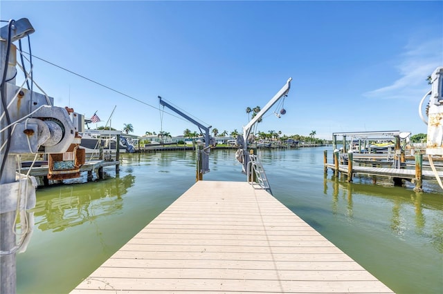 17601 Sterling Ter, Redington Shores, FL 33708 - dock area featuring boat lift and a water view