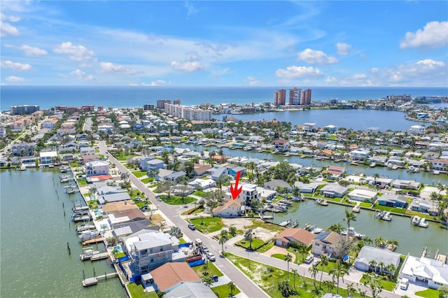 17601 Sterling Ter, Redington Shores, FL 33708 - aerial view of property and surrounding area with a large body of water