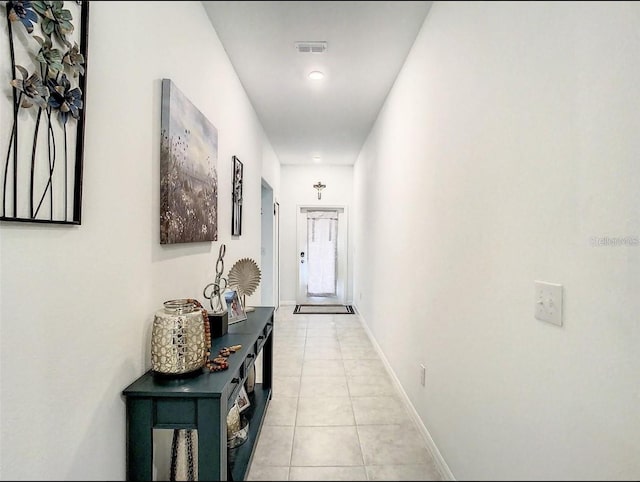 4282 Salt Springs Ln, Lakeland, FL 33811 - corridor with light tile patterned floors and baseboards