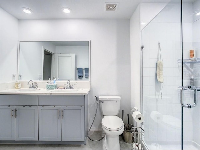 4282 Salt Springs Ln, Lakeland, FL 33811 - full bathroom with double vanity and a stall shower