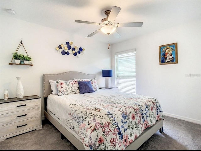 4282 Salt Springs Ln, Lakeland, FL 33811 - bedroom with carpet floors and ceiling fan