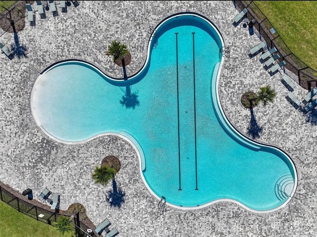 4282 Salt Springs Ln, Lakeland, FL 33811 - aerial view of a pool area