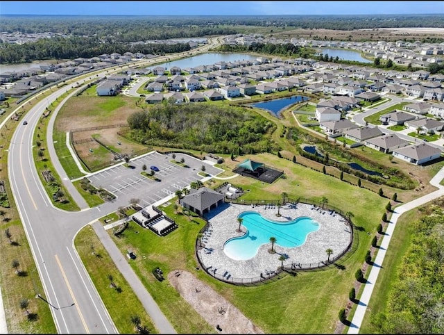 4282 Salt Springs Ln, Lakeland, FL 33811 - aerial view of property and surrounding area with a nearby body of water and nearby suburban area