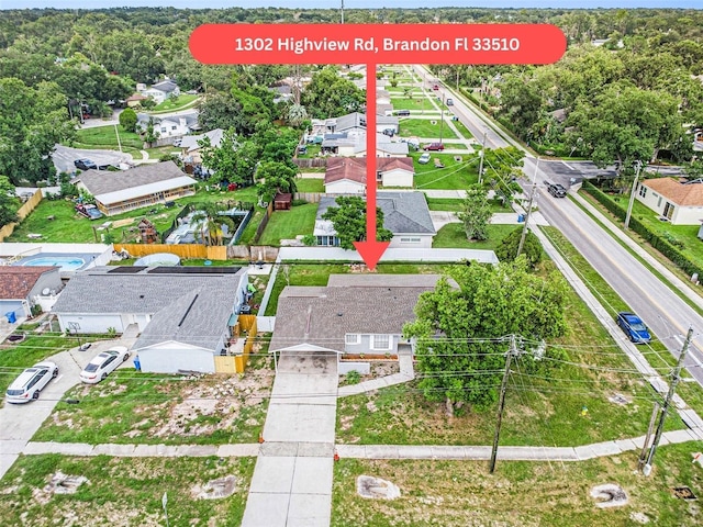 1302 Highview Rd, Brandon, FL 33510 - aerial perspective of suburban area