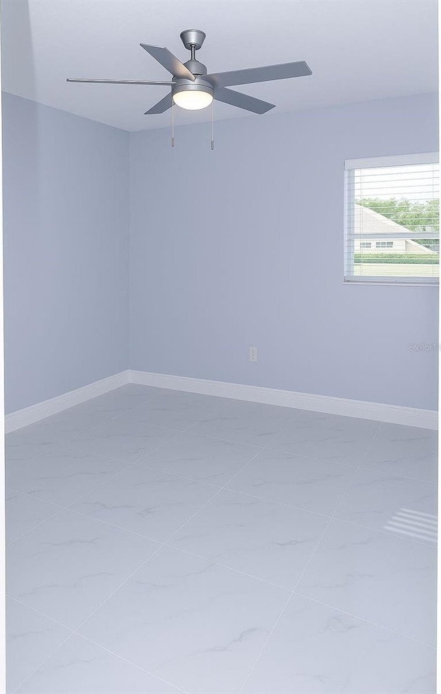 1302 Highview Rd, Brandon, FL 33510 - empty room with marble finish flooring and a ceiling fan