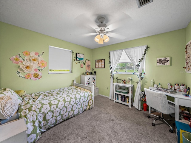 2937 Eagles Nest Rd, Fruitland Park, FL 34731 - bedroom featuring carpet, a ceiling fan, and a desk