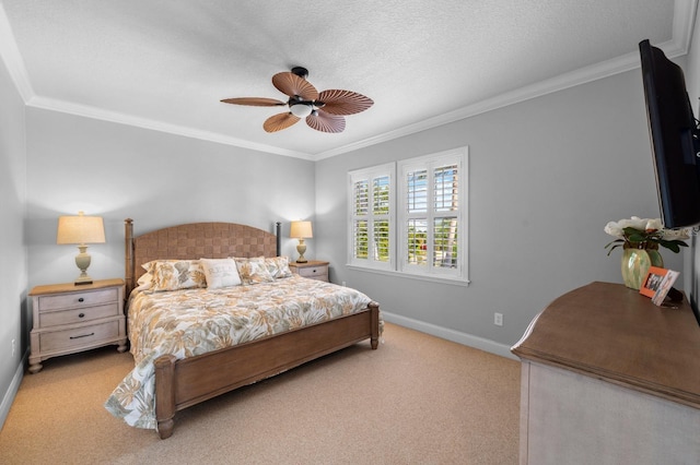 703 Islebay Dr, Apollo Beach, FL 33572 - carpeted bedroom featuring crown molding and a ceiling fan