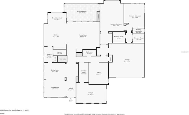 703 Islebay Dr, Apollo Beach, FL 33572 - view of room layout