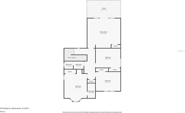 703 Islebay Dr, Apollo Beach, FL 33572 - view of floor plan / room layout