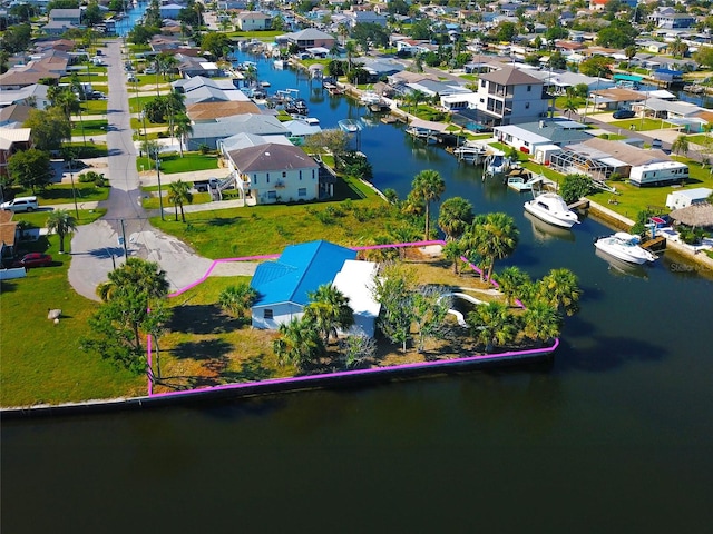 13534 Evelane Dr, Hudson, FL 34667 - aerial perspective of suburban area with a nearby body of water