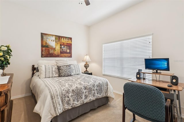 8704 Cypress Lakes Blvd, New Port Richey, FL 34653 - carpeted bedroom featuring a ceiling fan and a desk