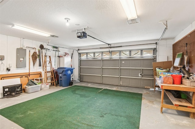 8704 Cypress Lakes Blvd, New Port Richey, FL 34653 - garage with electric panel and a garage door opener