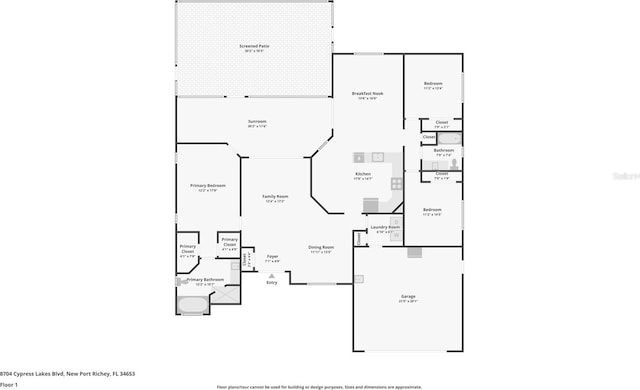 8704 Cypress Lakes Blvd, New Port Richey, FL 34653 - view of home floor plan