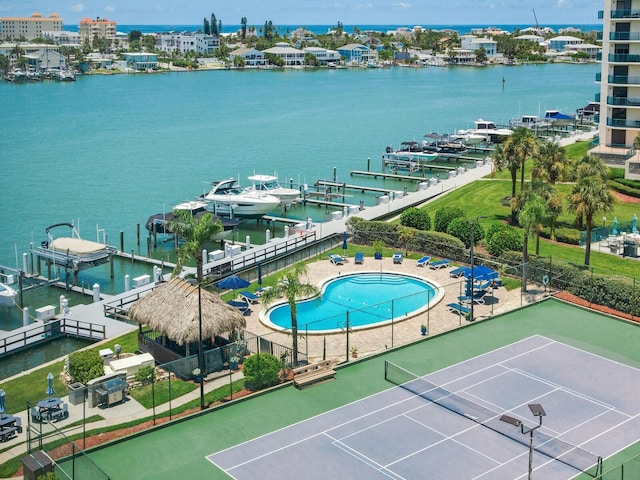 660 Island Way Unit 703, Clearwater Beach, FL 33767 - bird's eye view of a nearby body of water