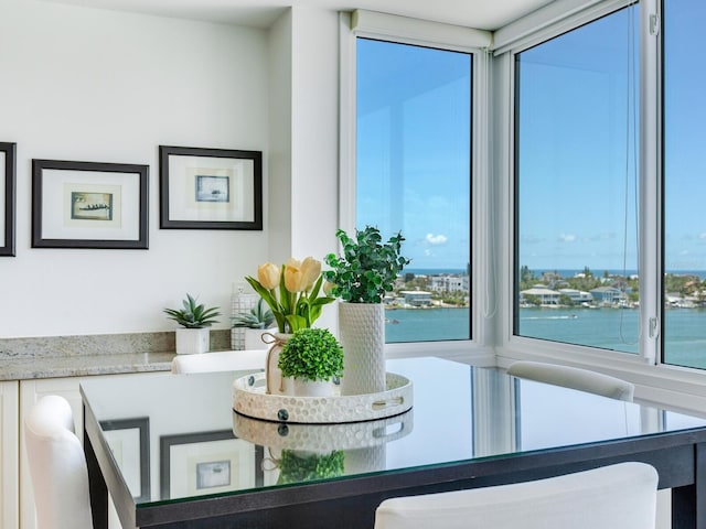 660 Island Way Unit 703, Clearwater Beach, FL 33767 - dining area with a water view