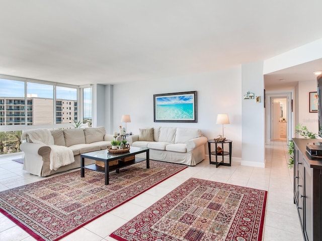 660 Island Way Unit 703, Clearwater Beach, FL 33767 - living area featuring light tile patterned floors