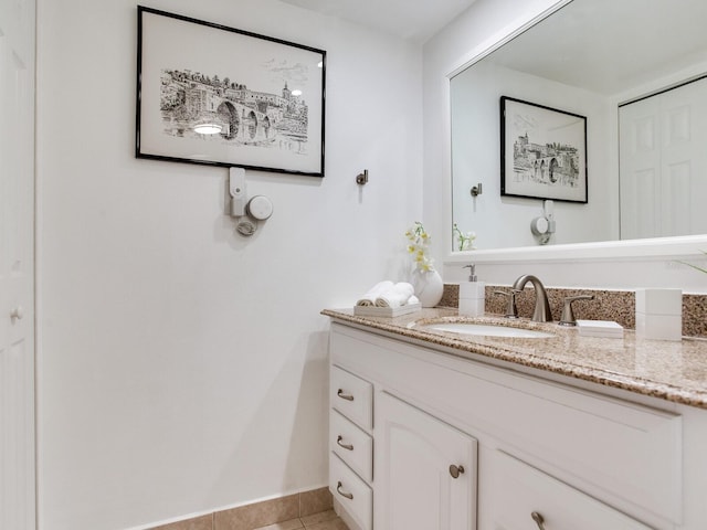 660 Island Way Unit 703, Clearwater Beach, FL 33767 - bathroom featuring vanity and tile patterned floors