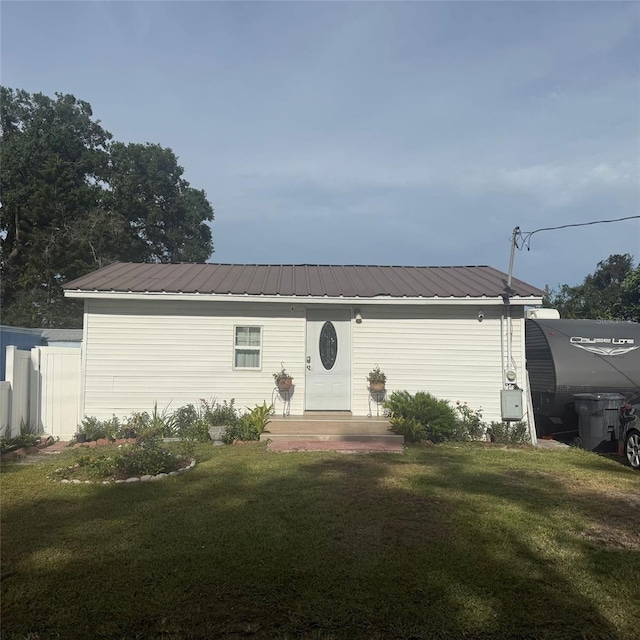 10004 Ethel St, Gibsonton, FL 33534 - view of front of house featuring a metal roof