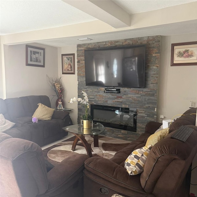10004 Ethel St, Gibsonton, FL 33534 - living room with a fireplace