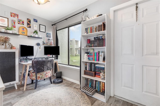 4905 25th St W Unit 101, Bradenton, FL 34207 - office with wood finished floors and baseboards