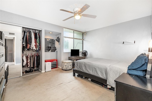 4905 25th St W Unit 101, Bradenton, FL 34207 - carpeted bedroom with a closet and ceiling fan